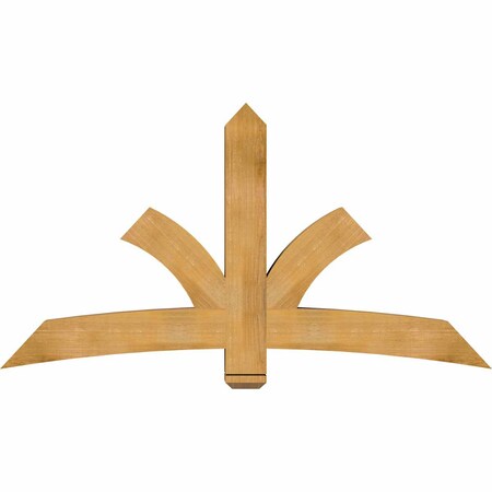 Ekena Millwork Davenport Rough Sawn Timber Gable Bracket, Western Red Cedar, 72"W x 39"H x 6"D x 6"F, 13/12 Pitch GBW072X39X0606DAV00RWR